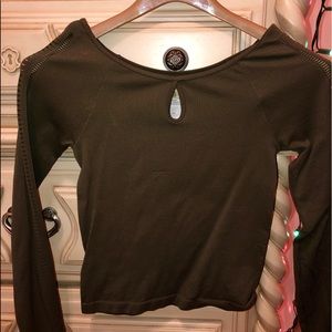 Hollister- green long sleeve top